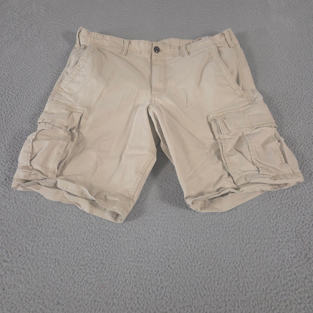 Gap Shorts Mens 36 Sand Khaki Twill Cargo with GapFlex Stretch Utility Hiking